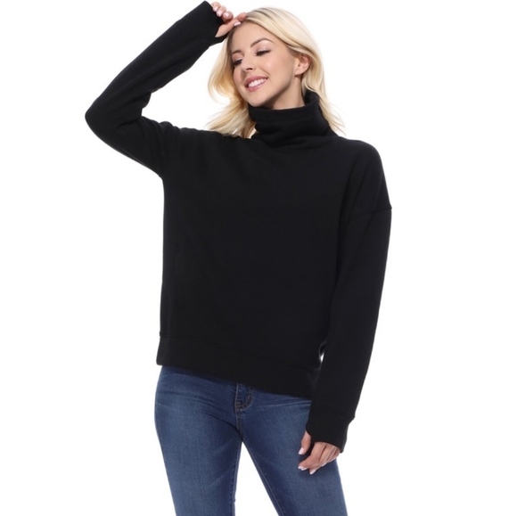 Tops - Long sleeve fleece turtleneck